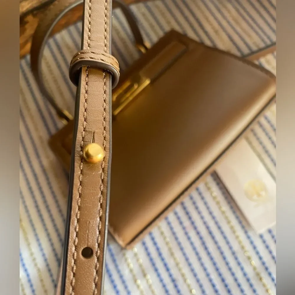 Tory Burch Lee Radziwill Nano Bag Moose Brow NEW
